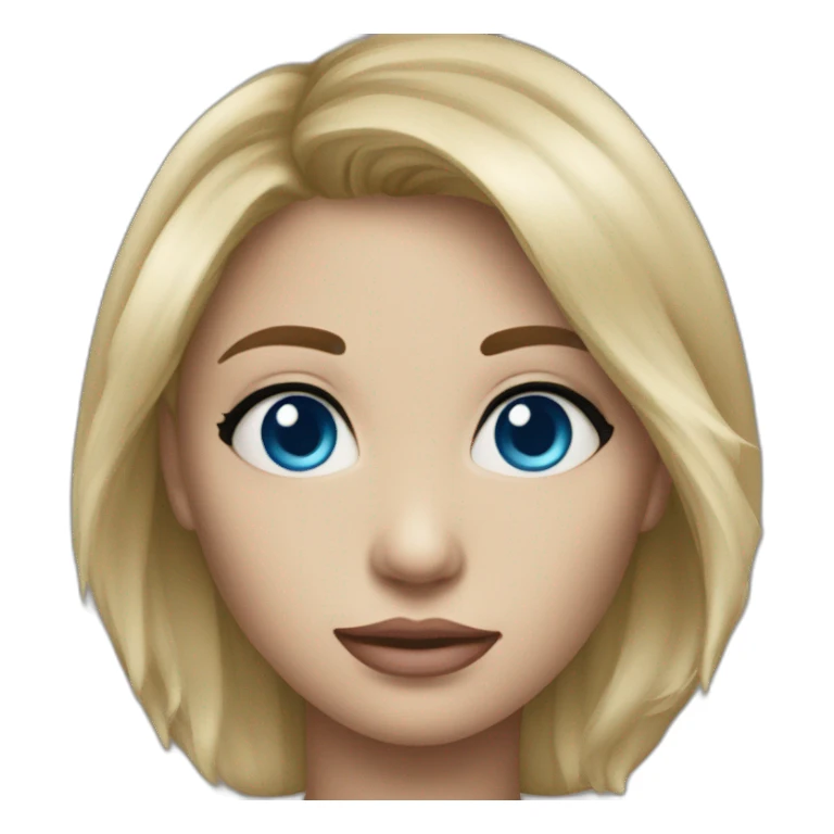 Fill blonde au yeux bleu avec un visage un peu rond sticker