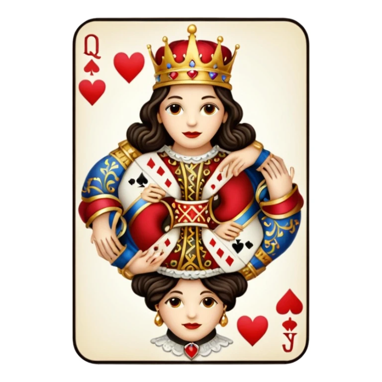 Jack, queen, and king of hearts, and clubs sticker