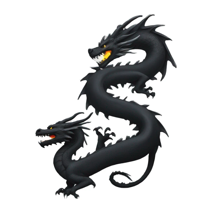 A white dragon and a black dragon as jing jang sticker