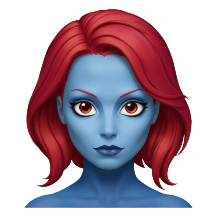 x-men mystique red hair sticker