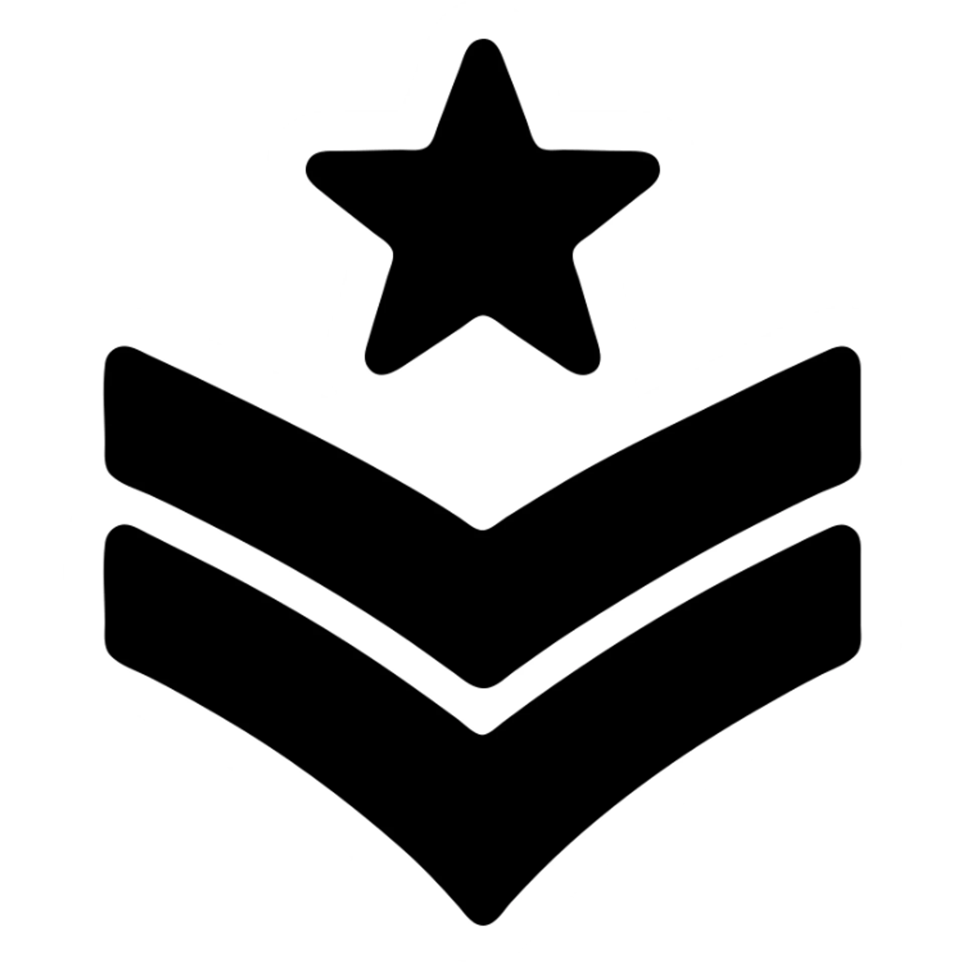 military rank insignia, classic style, gold and silver details, clean and recognizable sticker