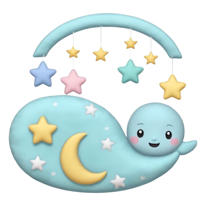 baby Hanging mobile with stars and moon sticker
