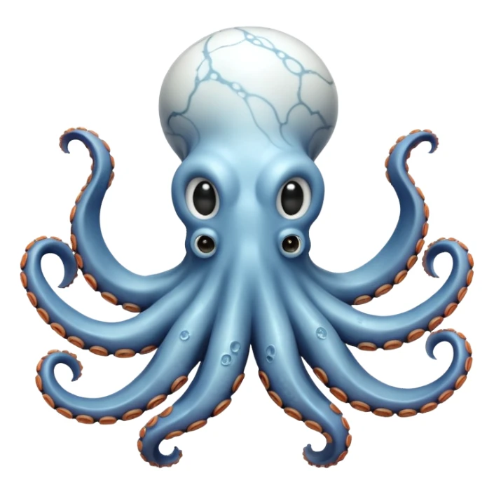 octopus scupted of white greek marble sticker