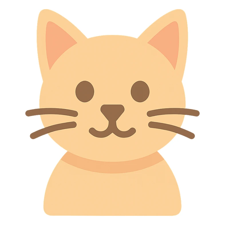 colored icon of a cat sticker