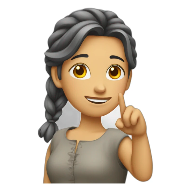 fille châtain qui fait un dab sticker