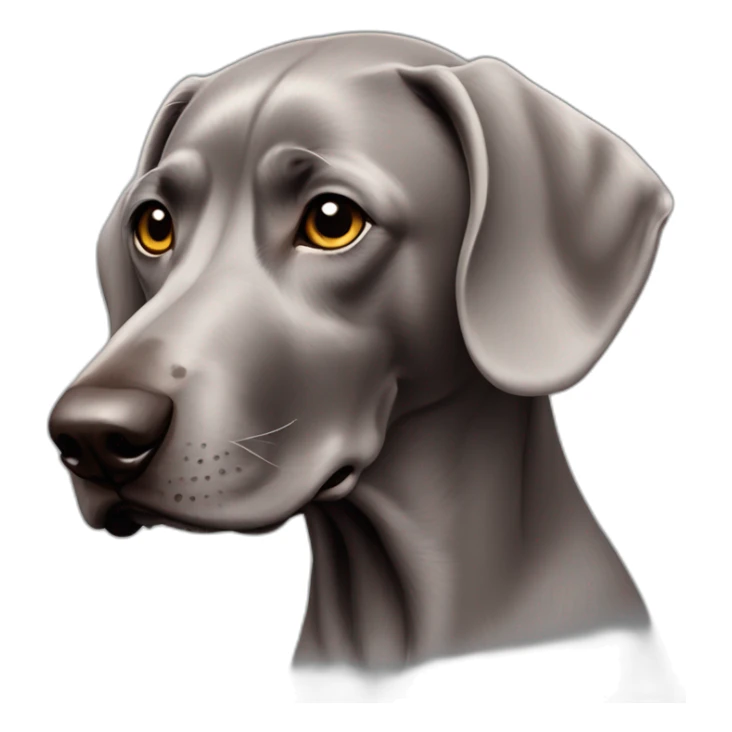 shorthair weimaraner head 3/4 profile sticker