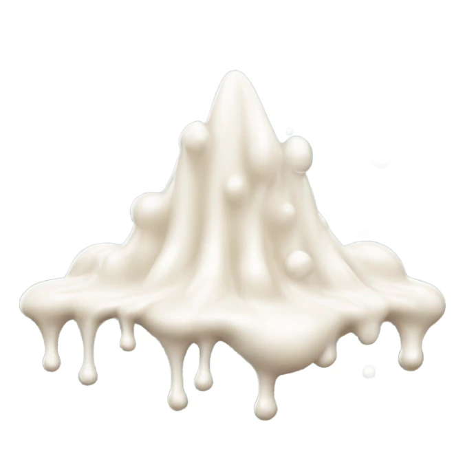 White cream splat sticker
