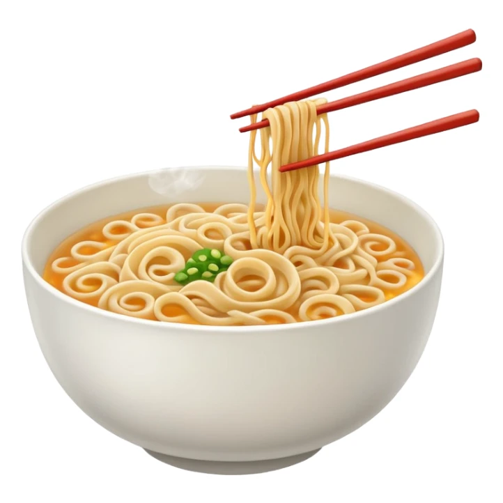 single bowl of noodles for one sticker