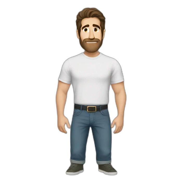 jake gyllenhaal cartoon wearing tee sticker