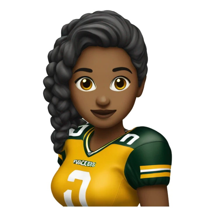 Packers girl in a Cheesehead  sticker
