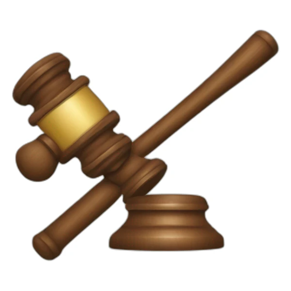 male judge with hammer sticker