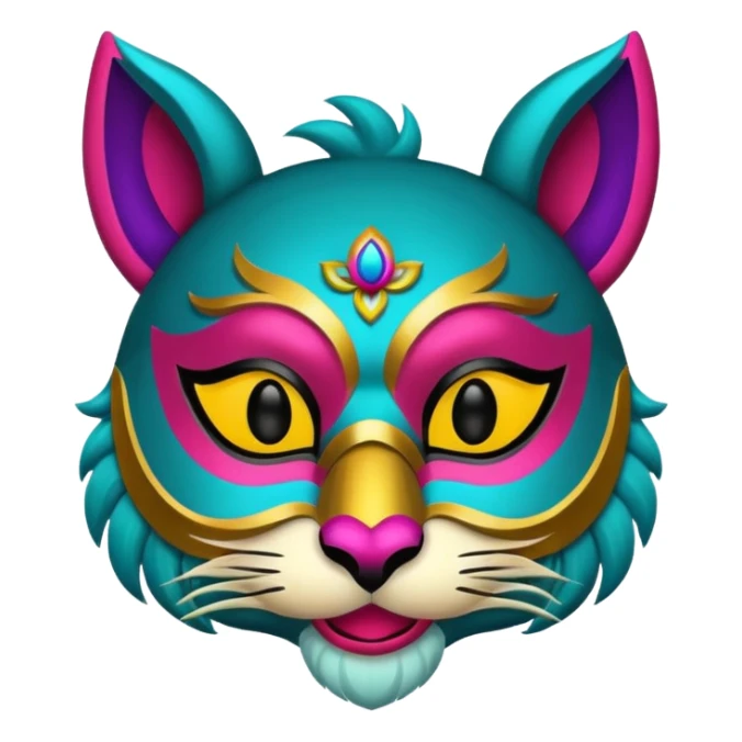 Festival themed animal Mask sticker