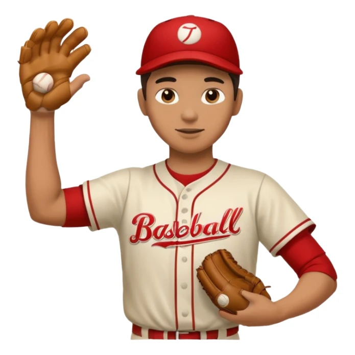 hacer el lanzamiento  de pelota jugador basebal sticker