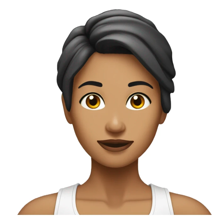 Mujer blanca cabello negro súper fitness sticker