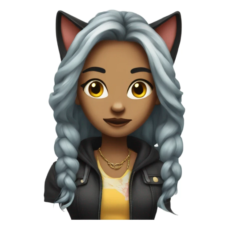 2 badass girl cats sticker