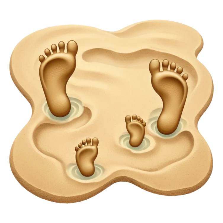 two footprints: child and adult sticker