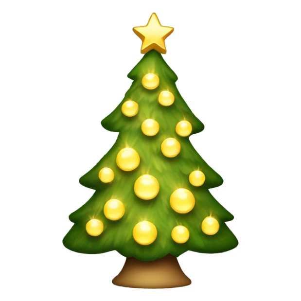 Christmas tree with golden lights smaller without the star on the top sticker