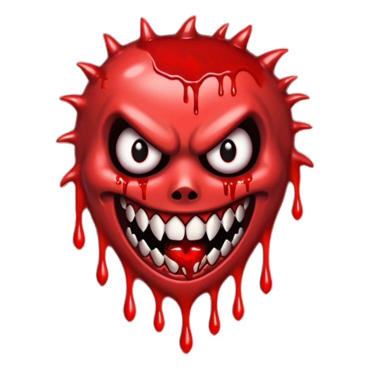 A logo with a bloody and scary killer design sticker