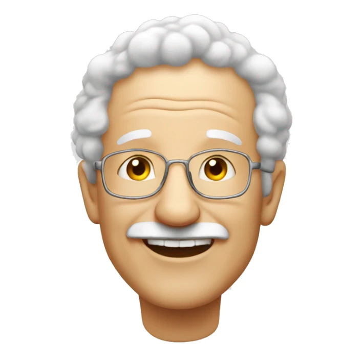 Happy old man with Halo on a cloud sticker