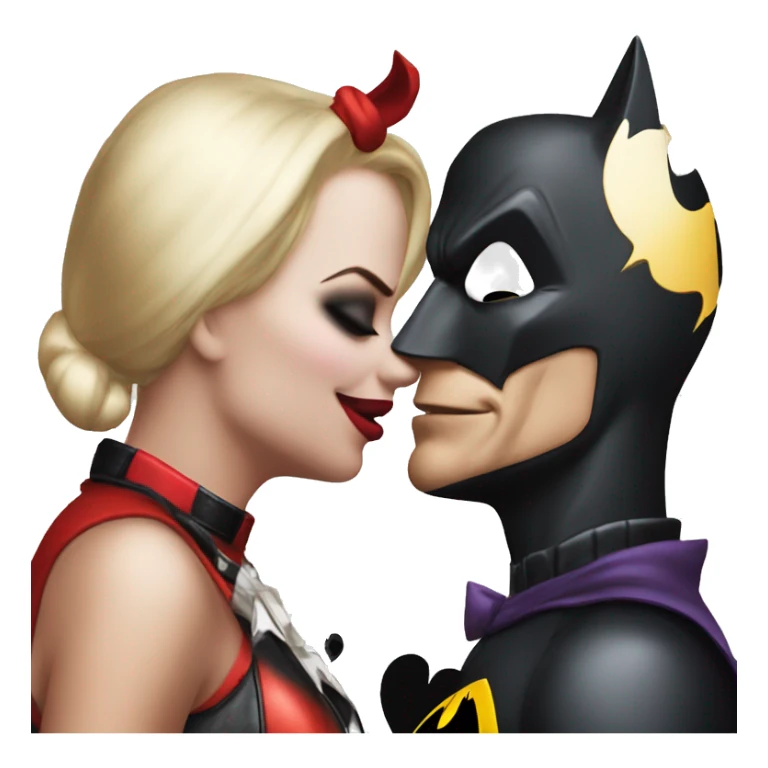 Harley Quinn kiss Batman sticker