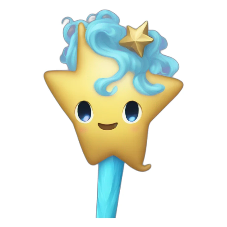 Blue Star vs the forces of evil wand unicorn horn sticker