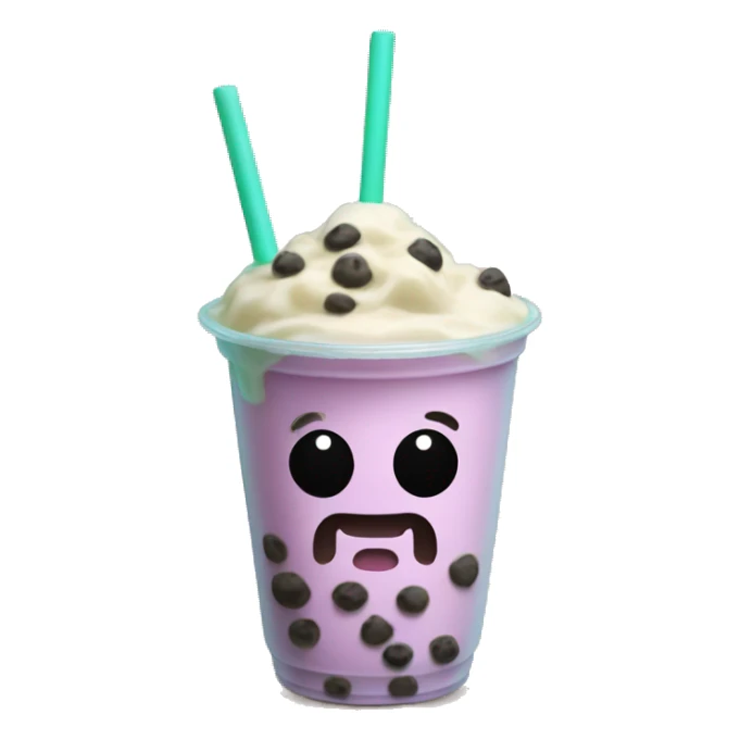 Boba tea who look stone sticker