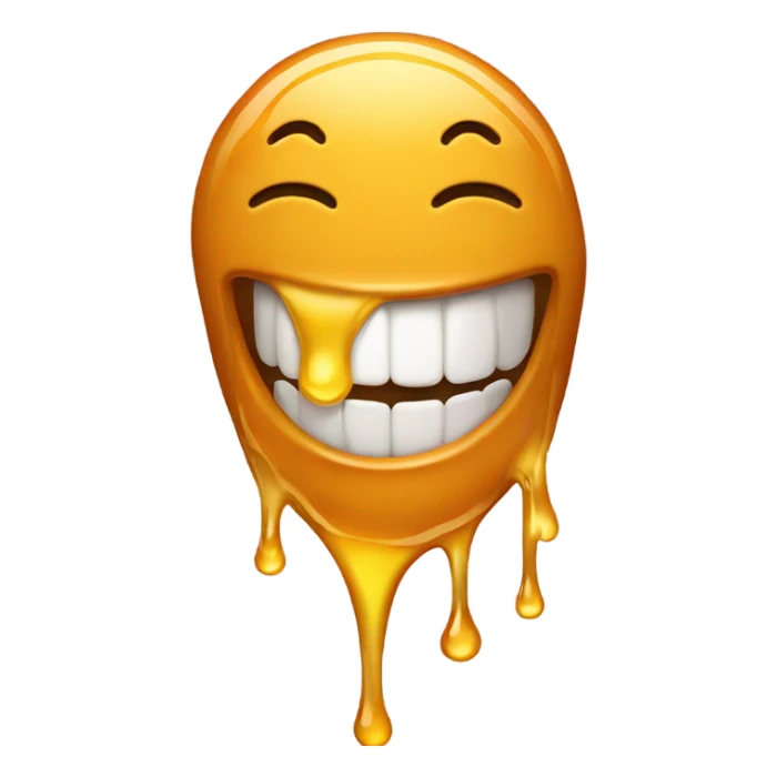 Honey dripping off mouth sticker