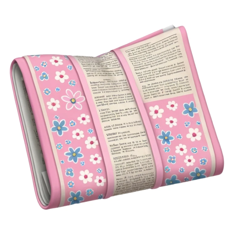 pink girly newspaper sticker