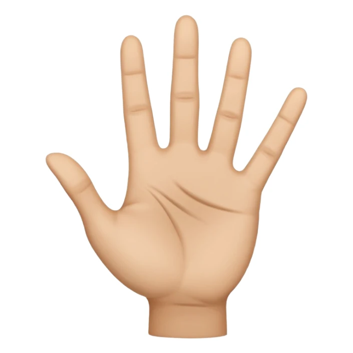 'Nah' hand gesture with palm facing out, casual and dismissive, emoji style sticker