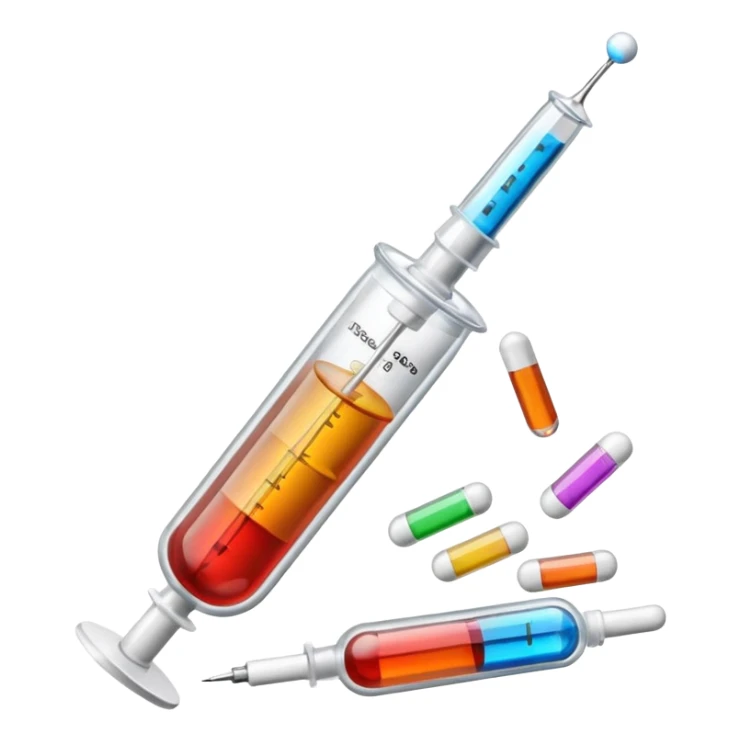 alcohol pills and drugs and serynge with needle sticker