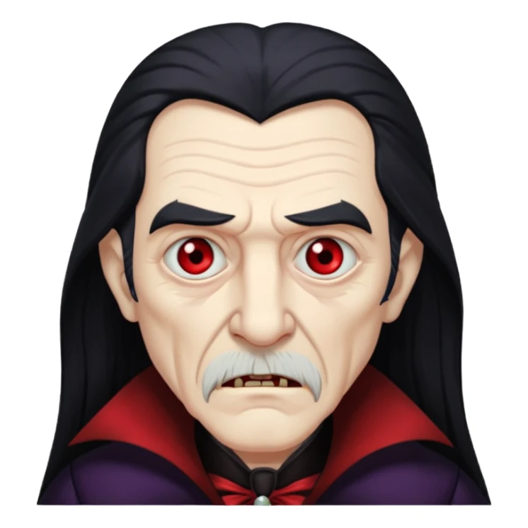sad face vampire old man long hair
 sticker