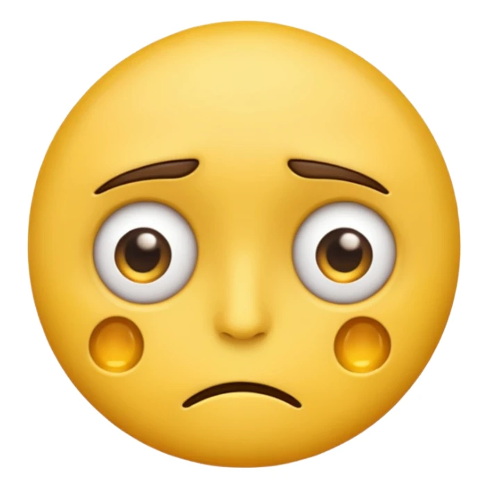 emoji yellow tired, eye bags sticker