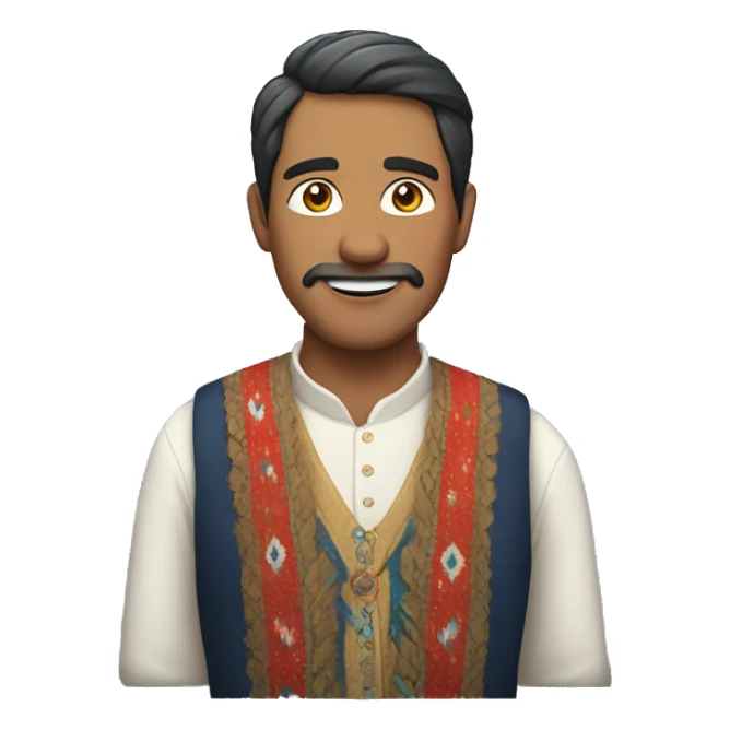 Chilean man wearing traditional clothes sticker