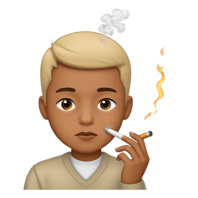 Boy smoking sticker