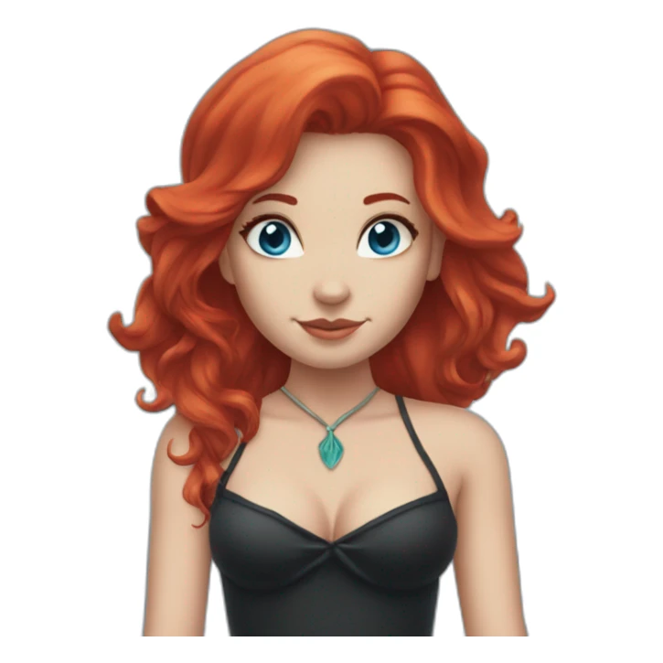 witch-mermaid-red-hair-tatoo-blue-eyes sticker