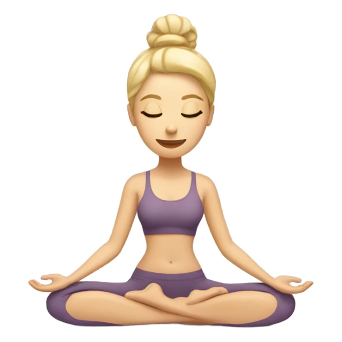 Morning yoga blonde woman sticker