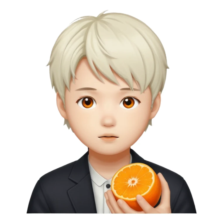Yoongi con furia y una mandarina sticker