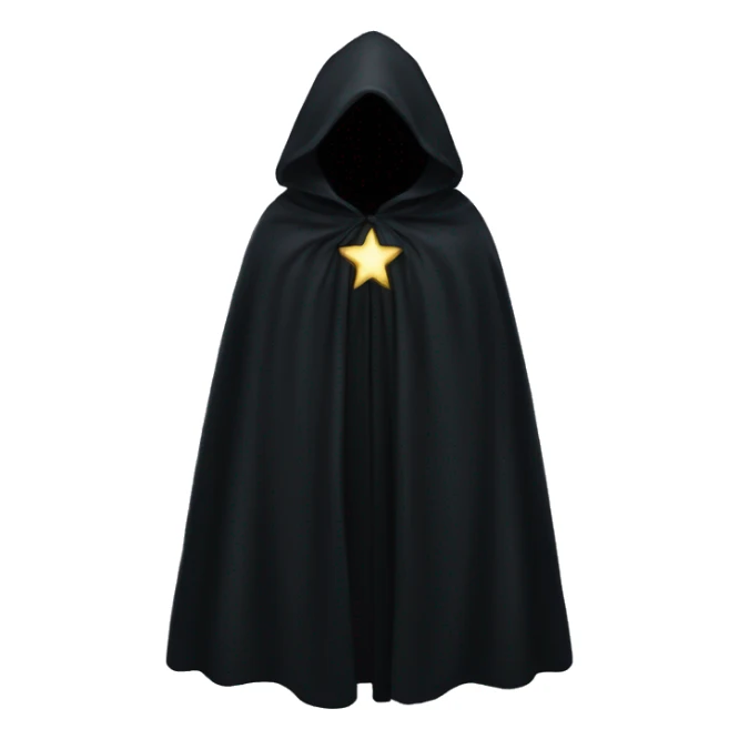 black starry cloak no person clothing sticker