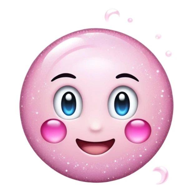 light pink sparkles in the style of the original sparkle emoji sticker