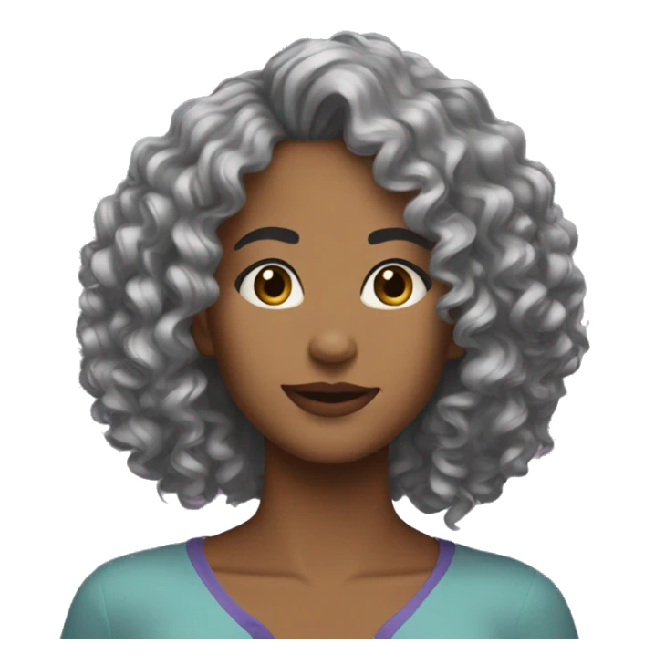 🤷🏽‍♀️ this emoji but with curly hair  sticker