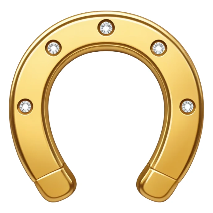 horseshoe made out of gold sticker