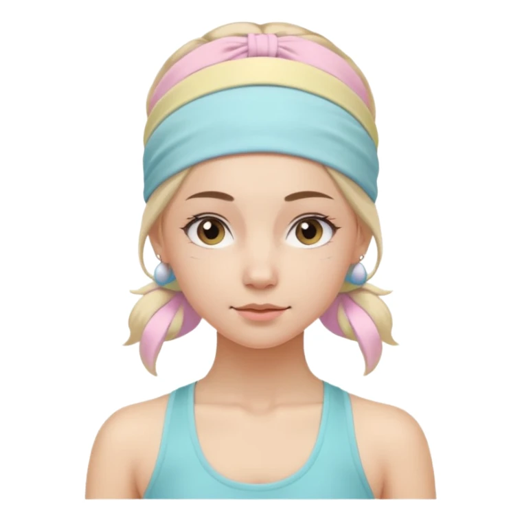 Yoga girl with pastel band sticker