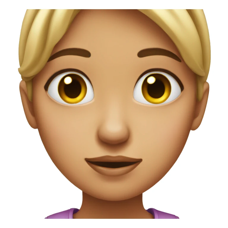 Girl rolling eyes  sticker