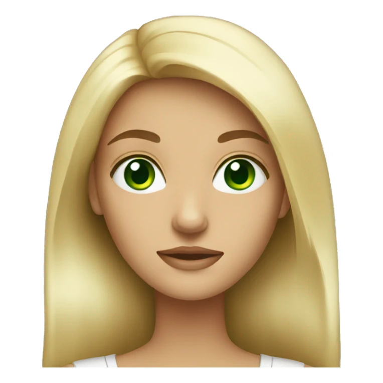 Blonde girl with dark green eyes  sticker