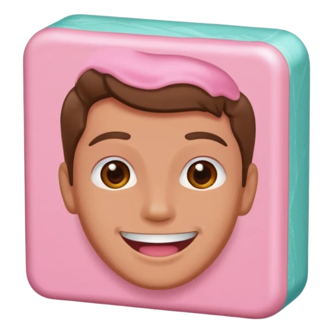 chewing gum But make the face more handsome but i am a gum sticker