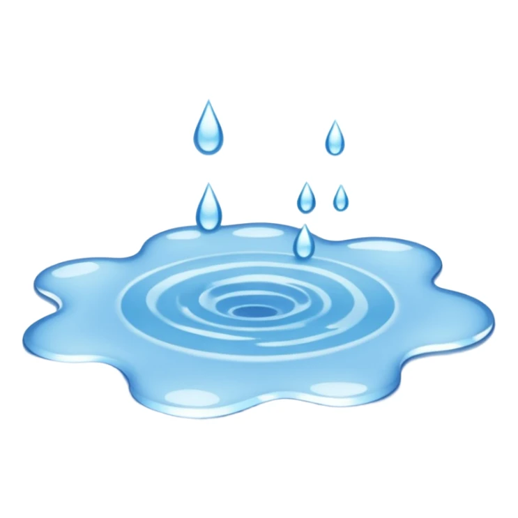 cinematic realistic _ puddle of water sticker