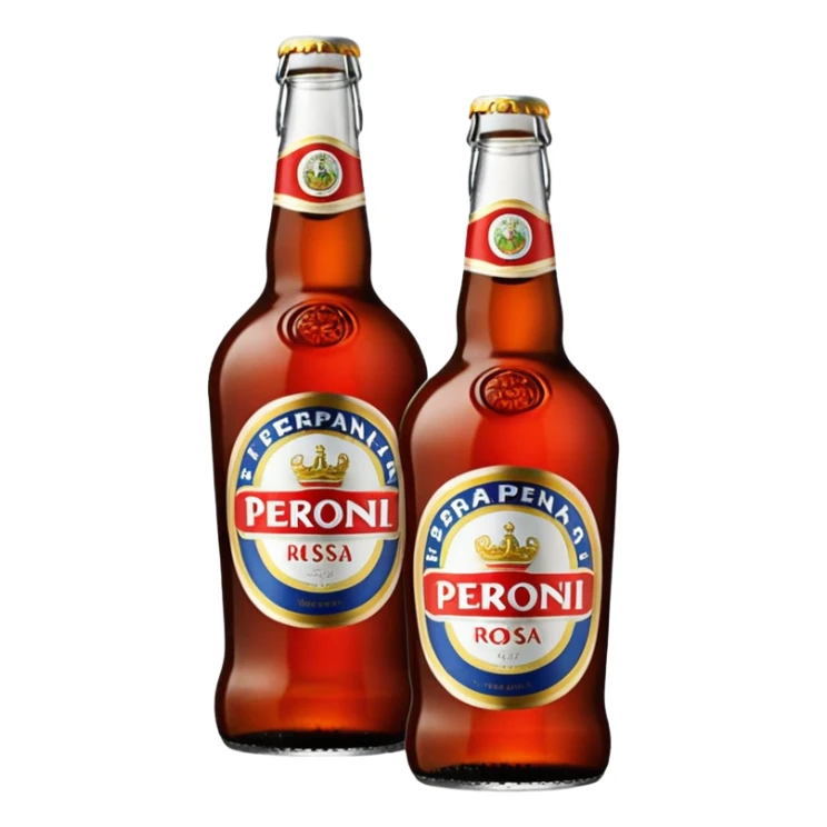 Birra Peroni rossa piccola in bottiglia da 33 cl
 sticker