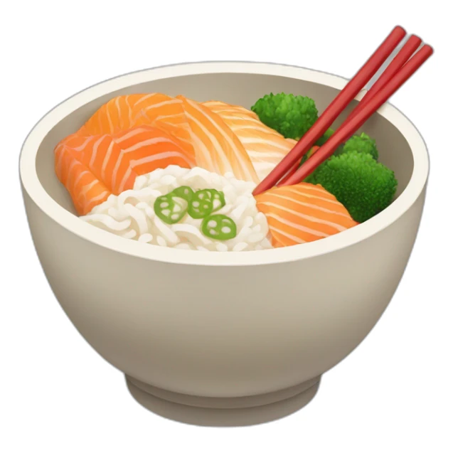 japanese donburi bowl without chopsticks sticker