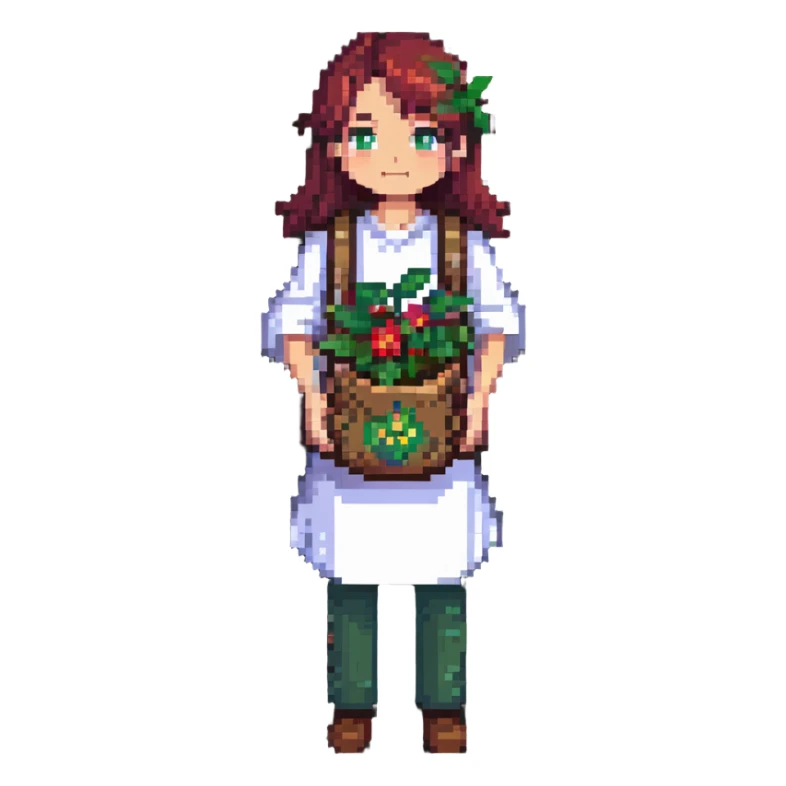 Healer with herbs bag sticker