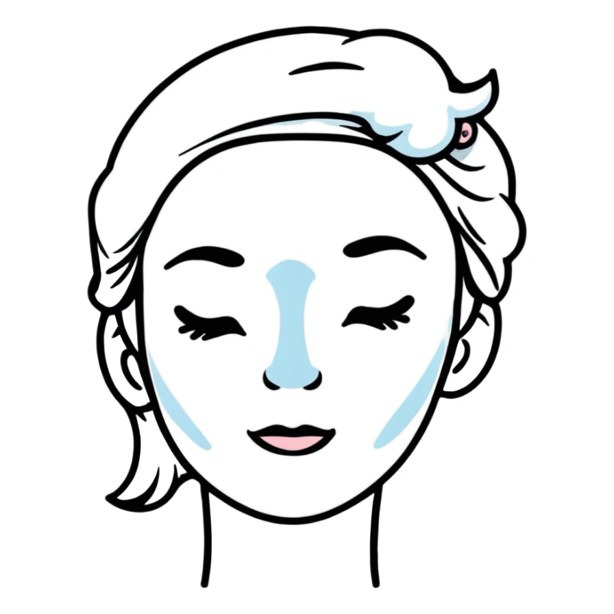 Woman with white frosting on her face  sticker